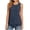 Navy, variant on Noric Women's Cotton Linen Sleeveless Crew Neck Tank Tops Casual Summer Loose Fit Layered Hem Pullover Tops