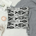 thumbnail image 2 of ONETECH Fish Throw Pillow Cushion Cover, Minimalist Fish with Pared Down Dots and Stripped Lines Sea Animal Image, Decorative Square  Pillow Case, 2 of 5