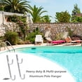 thumbnail image 3 of WWD POOL Swimming Pool Aluminum Pole Hanger Set 2 Hooks for Telescoping Poles, Leaf Rakes, Skimmers, Nets, Brushes, Vacuum Hoses Silver, 3 of 6