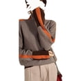 thumbnail image 5 of Pull Col Roulé Imitation Laine Manches Contrastées Paresseuses Design Printemps et Hiver pour Femmes, 5 of 5