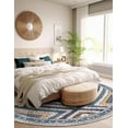 thumbnail image 4 of Unique Loom Aramis Collection Area Rug - Rio (3' 3" Round Blue/Cream), 4 of 10