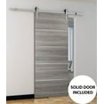 thumbnail image 3 of Barn Sliding Grey Door 30 x 96 with Stainless Steel Hardware, 3 of 6