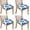 Blue Pioneer Flower-2, variant on Blue Pioneer Flower Seat Covers for Dining Room Chairs Set Of 4,Stretch Printed Washable Chair Seat Cover with Elastic Ties and Button,Removable Waterproof Couch Cushion Covers