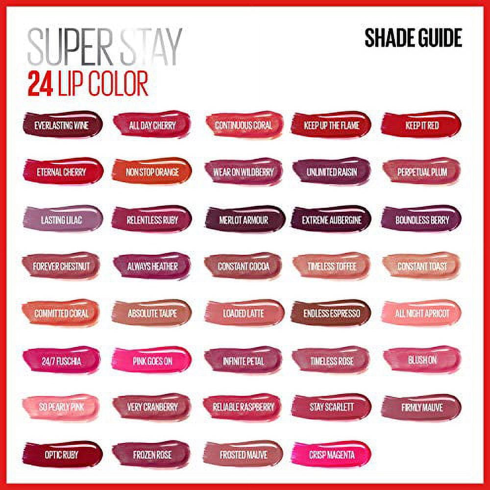 (4 pack) Maybelline SuperStay 24 2-Step Liquid Lipstick Makeup, Frosted Mauve, 1 kit