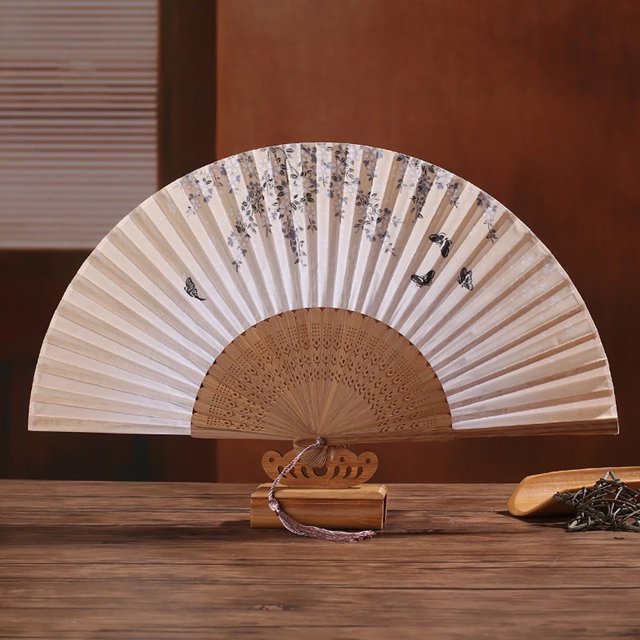 Bamboo Exquisite Handheld Folding Hand Fan, Fan, For Hot Day Summer Type 2