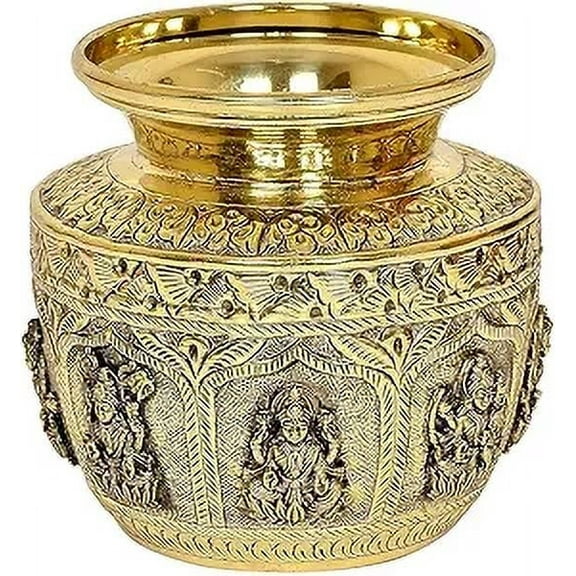 bronze ashtha lakshmi kalash lota for home temple/ home décor