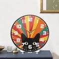 thumbnail image 4 of Yayeee Wall Clock for Living Room 9.5 inch Battery Operated Round with Holder, Black Cat, 4 of 7