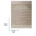 thumbnail image 3 of Livabliss Area Rugs for Living Room, 7ft Round Floransa Modern Tan Square Rug, Bedroom Dining Room Home Decor Stain Resistant Carpet (6'7" x 6'7"), 3 of 7
