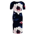 thumbnail image 6 of Taqqpue Women's Maternity Dress Short Sleeve Crew Neck Bodycon Wedding Guest Pregnancy Dresses Printed Fitted Stretch Maternity Clothes Summer Boho Baby Shower Photoshoot, 6 of 6