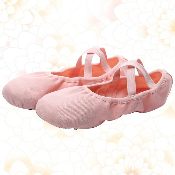 FOLOYORI 1 Pair Pink Ballet Shoes for Women with Stretch Belt for Modern Dance and Jazz