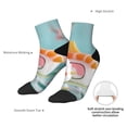 thumbnail image 4 of Goofa Kawaii Sushi Characters Delight Pattern Non Slip Socks with Grips for Elderly, Crew Socks Yoga Hospital Socks Cushioned Sole Gripper Socks for Men Women, 4 of 5