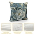 thumbnail image 4 of Orinice  Chinoiserie Flower Floral Pillow Covers Asian Style Throw Pillow Cover Blue and Ivory White Colorful Pillow Case Cushion Cover Home Decor for Couch Bedroom Living Room  22x22in, 4 of 5