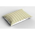 thumbnail image 2 of Ambesonne Geometric Pillow Sham 2 Pack, Modern Triangles Pattern, 30"x20", Mustard White, 2 of 3