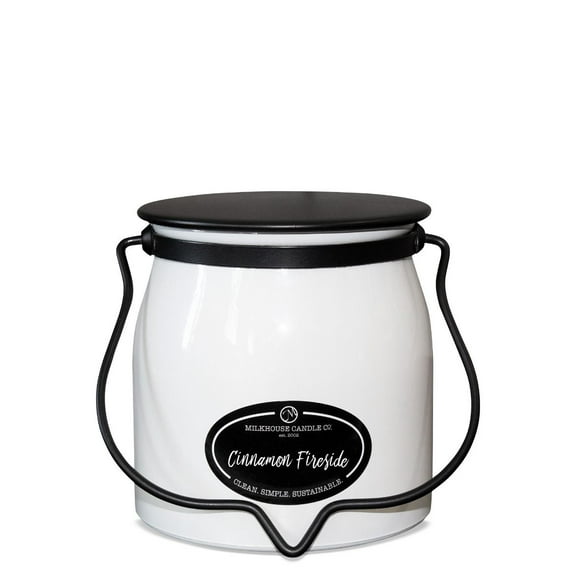 Milkhouse Candles 16 Ounce Jar Candle CINNAMON FIRESIDE