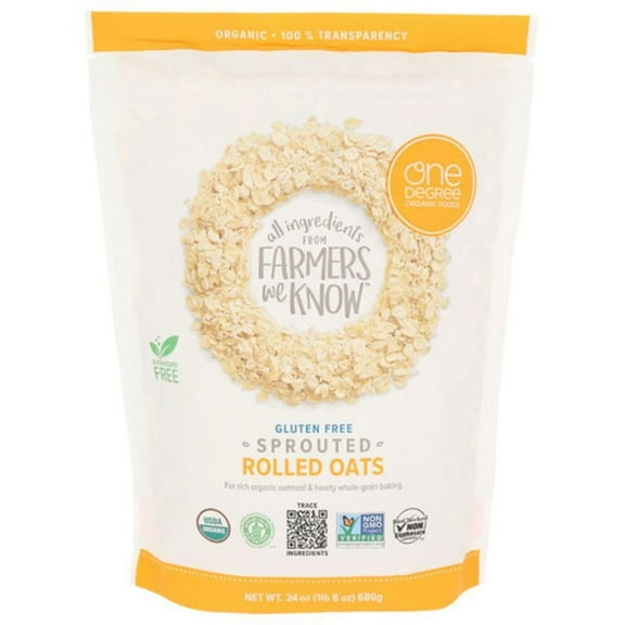 One Degree Organic Sprouted Rolled Oats 24 oz
