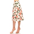 thumbnail image 3 of MOA COLLECTION Women's Floral Print A-Line Midi Skirt with Paneled Design and Banded Waist, 3 of 4