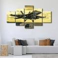 thumbnail image 2 of TISHIRON 5PCS Framed Canvas Wall Art Set,60"x32" Military Airplane Canvas Art Decor, 2 of 7