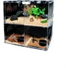 Miumaeov 4 Grids Acrylic Reptile Terrarium Lizard Cage Tank Climbing Pet Box Spider Snake