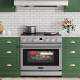 thumbnail image 4 of 36 in. Professional Electric Range with 16600W of Power, 240V in Stainless-Steel (KM-EPR-36AP-SS), 4 of 12