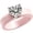 A-Pink, variant on Silicone Rings for Women Halo Heart Cut Solitaire Stackable Promise Engagement Ring 5A CZ Pave Wedding Band Size 5