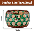 thumbnail image 2 of Yarn Bowl For Knitting, Resin/Wooden Large Yarn Bowl for Crocheting, Yarn Bowl For Knitters, Yarn Holder Christmas Day Gift, 2 of 4