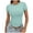 Mint Green, variant on Vetement Femme ete 2025 Womens Trendy Slim Short Sleeve Basic Sexy Slim Bottom T Shirt Tops Workout Shirt Ladies Long Sleeve T Women Shirts with Summer Sports Women Long Shirts Compression XXL XXL