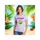 thumbnail image 1 of Playera Blusa De Palm Beach Surf Club – Vibra Tropical con Sabor a Coco Color Lila Talla Extra Grande Marca Emil SaEs, 1 of 4