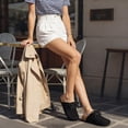 thumbnail image 2 of Ecetana Women's Suede Clogs & Mules Cork Footbed Slip On Leather Mules Indoor Outdoor Sandals, 2 of 6