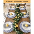 thumbnail image 4 of 13 Inch Round Placemats Set of 6, Blue Floral Non Slip Heat Insulation PP Table Mats, Spring Flowers Pattern Plants Simple Vintage Washable Place Mats for Kitchen Dining Party Table Decor, 4 of 7