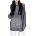 thumbnail image 1 of HBFAGFB Chandails à Manches Longues pour Femmes Col Rond Chandail en Maille Hauts Tendance Blouse Gris Taille Unique, 1 of 5