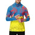 thumbnail image 5 of LTTVQM Adult Mens Light Thin Full Sun Coverage Hoodie Long Sleeve Attached Face Shield Breathable Outdoor Cycling Shirt Yellow M, 5 of 6