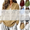 thumbnail image 3 of Women Hoodie Pullover Trendy Quarter Zip Scuba Sweatshirts | Oversize Cute Y2K Drawstring Hoodies with 2 Side Pockets Long Sleeve Lapel Hooded Tunic Sweatshirts Fall Winter Outfits, 3 of 5