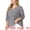 Navy Blue, variant on Unique Bargains Women's Plus Size V Neck Flowy 3/4 Sleeve Floral Blouse 3X Black Orange