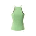 thumbnail image 4 of MixMatchy Women's Simple Casual Basic Active High Neck Ribbed Tank Top, 4 of 4