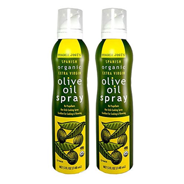 Trader Joe`s Jose's Spanish Organic Extra Virgin Olive Oil Non Stick Cooking Spray 5 Fl. Oz. (2