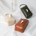 thumbnail image 3 of 1 funda para pañuelos colgantes para coche, funda moderna de piel sintética para pañuelos, funda rectangular para servilletas, para coche, cocina, baño y dormitorio, 3 of 5