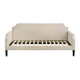 thumbnail image 2 of Pif Twin Daybed with Sleek Nailhead Trim Taupe Brown Fabric Upholstery, 2 of 5