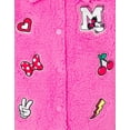 thumbnail image 5 of Disney Minnie Mouse Varsity Faux Fur Sherpa Jacket Logo Toddler to Big Kid, 5 of 5