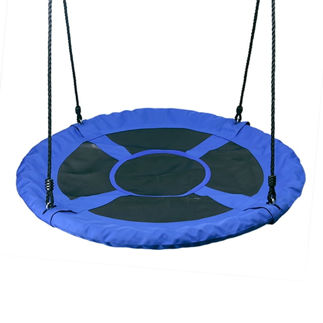 Balançoire Nid d'Arbre Extérieure 1 m 40 Pouces en Forme de Soucoupe Pivotante 900D 600 Lb Corde Volante Géante Ronde