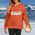 thumbnail image 2 of Kilaqueen Sherpa Fleece Lined Oversized Sweatshirt for Women Casual Xmas Graphic Christmas Sweatshirts Drawstring Pullover Blouses Holiday Tunic Tops, 2 of 8