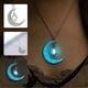 thumbnail image 2 of Luminous Moonstone Necklace For Women Girls Fashion Hollow Moon Rotating Bead Pendant, Magical Fantasy Fairy Glowing Charm Chain Jewelry,valentine's D, 2 of 5