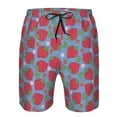 thumbnail image 4 of Naloa Hand Drawn Strawberry Men's Beach Shorts, Surfing shorts, Swim trunks, Quick Dry Swim Trunks for Surfing Beach Fun - Large, 4 of 9