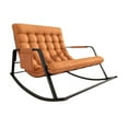 thumbnail image 2 of GUOOL Double Rocking Chair with Backrest Reclining Chair for Living Room Apartment Orange, 2 of 9