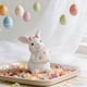 thumbnail image 5 of Conejito de Pascua de resina abrazando huevos de Pascua, adorno en forma de conejito blanco, linda figura decorativa para el hogar, 5 of 6