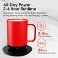 thumbnail image 3 of S3 Pro 16oz  Self Heating Coffee Mug,Heated Coffee Mug with Auto-Sensing AI Heats Drinks to 120-150?F Hands-Free. for /Office,Ideal  fo Men/Women, Red, 3 of 6