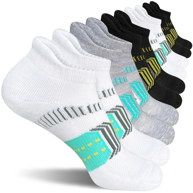 Calcetines deportivos acolchados para mujer, antiampollas, 5 pares