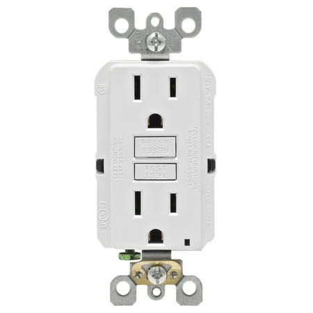 Leviton R02-GFNT1-0KW 15 Amp White SmartlockPro Self-Test GFCI