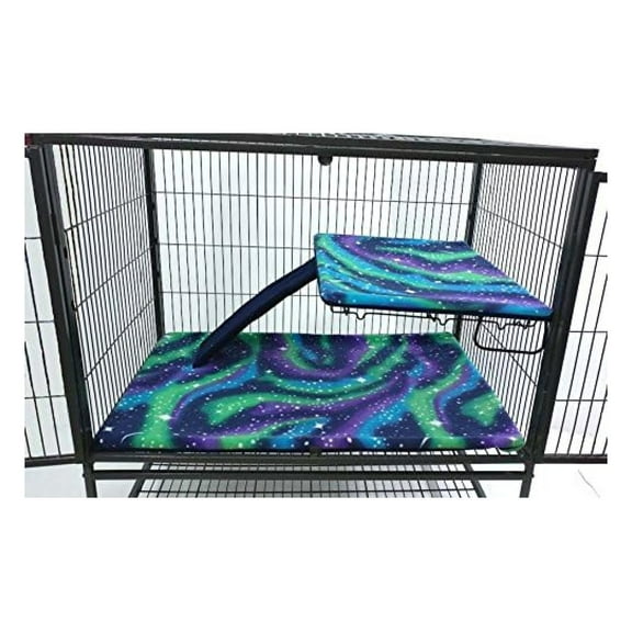 Fleece Liners for Nation Critter Nation Cage (Single, Northern Lights) Cage Not Included