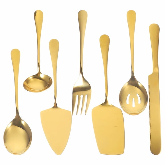 BRIGHTFUFU Juego de utensilios para servir fiestas, servidor de pastel de boda, espátula, cortador, tenedor, cucharas, 1 Juego