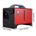 thumbnail image 2 of VEVOR Diesel Air Heater All in One 12V 8KW,Mini Diesel Parking with Black LCD Switch & Silencer & Remote Control,Fast Heating for Car Bus Truck Boat Trailer Motorhomes Engineering Vehicles (Red), 2 of 9